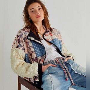 FREE PEOPLE Rudy Quilted Bomber Jacket